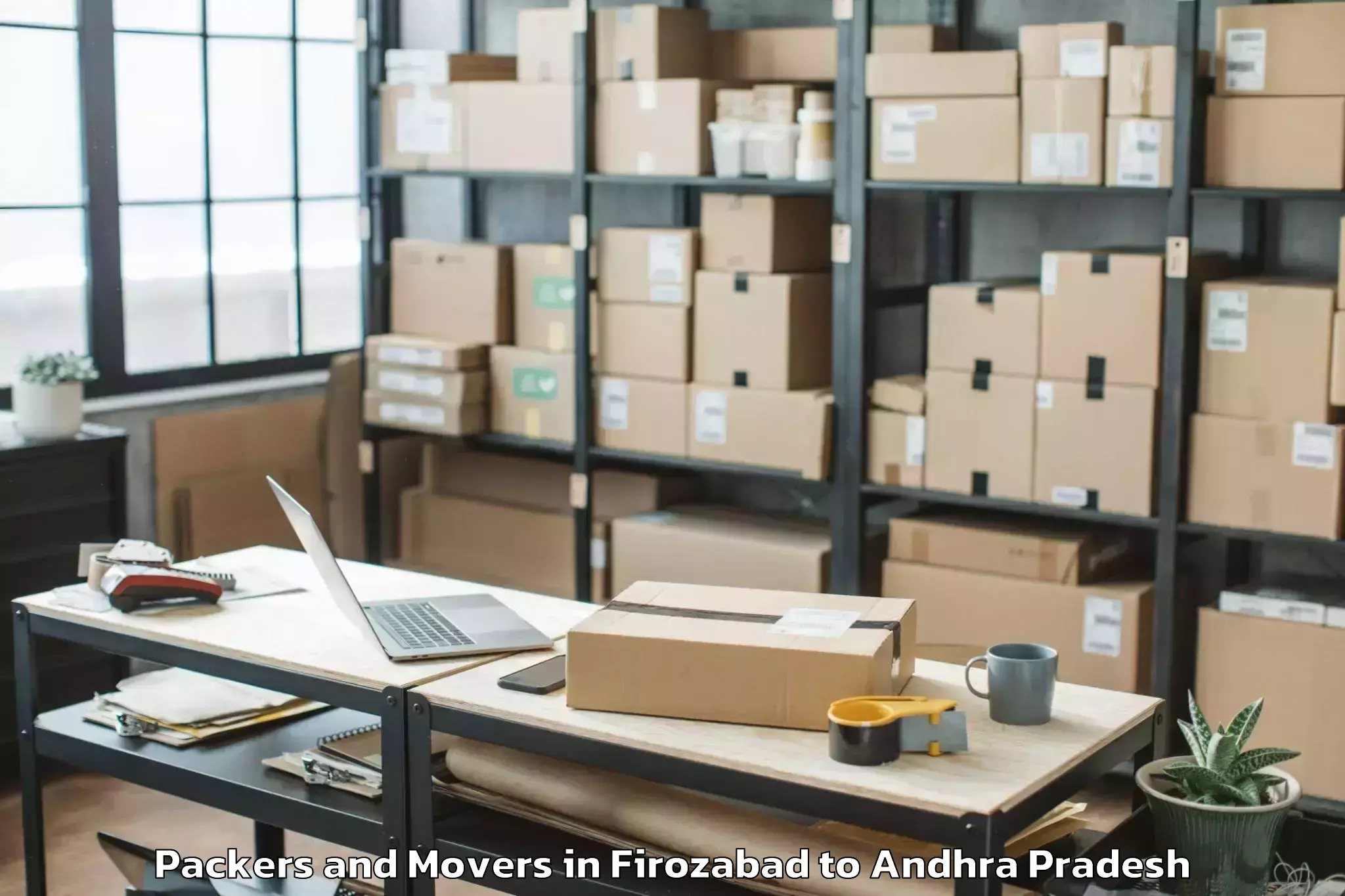 Reliable Firozabad to Pagidyala Packers And Movers